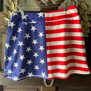 Patriotic Stars and Stripes Skirt with shorts underneath